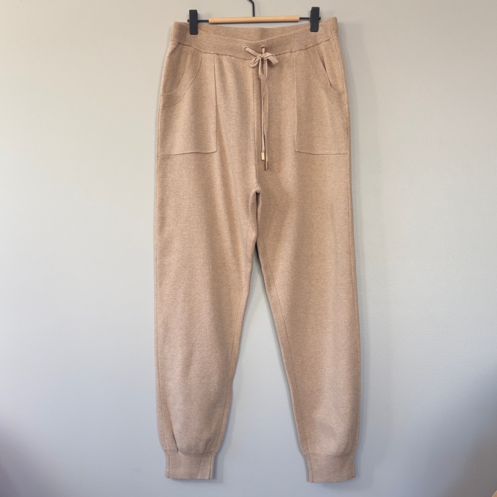 Chico’s ZEnergy Cotton Cashmere Cozy Jogger Pant Camel Tan Size 1R Medium